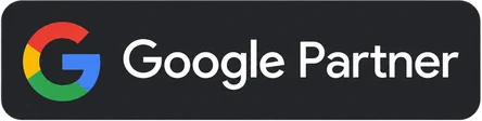 Badge officiel Google Partner — agence certifiée Google Ads à Lyon